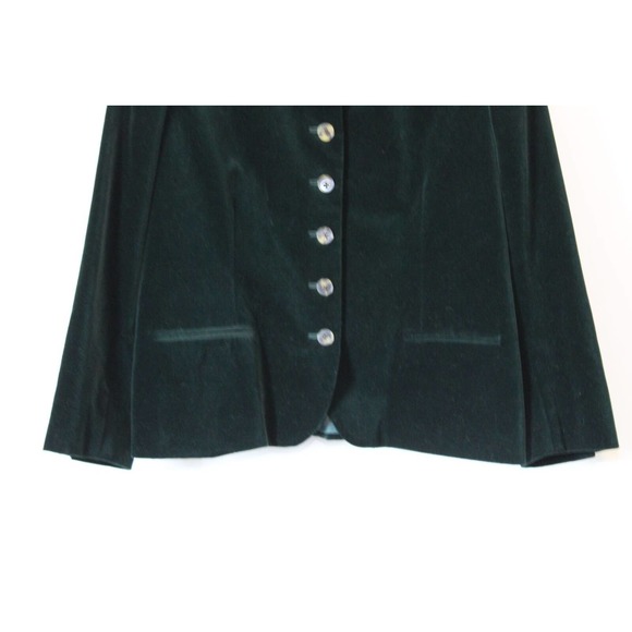 Lauren Ralph Lauren Velvet Blazer Jacket Holiday Green Button Size 16 H13855 - Picture 5 of 12